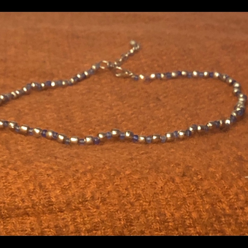 ✨💙🤍Vintage blue & silver necklace (16-18”)🤍💙✨